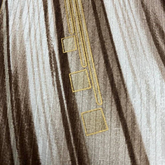 Alberto Zerra XL Men's Silk Gold & Brown Neck Tie - Picture 3 of 6